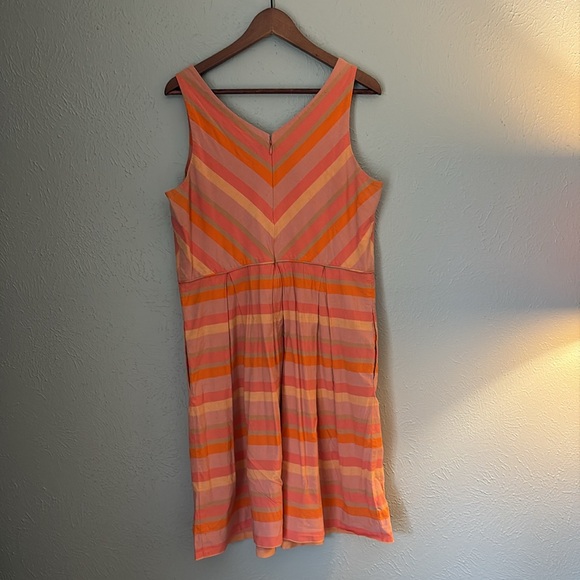 Land's End Striped Orange and Pink Dress - Picture 6 of 6